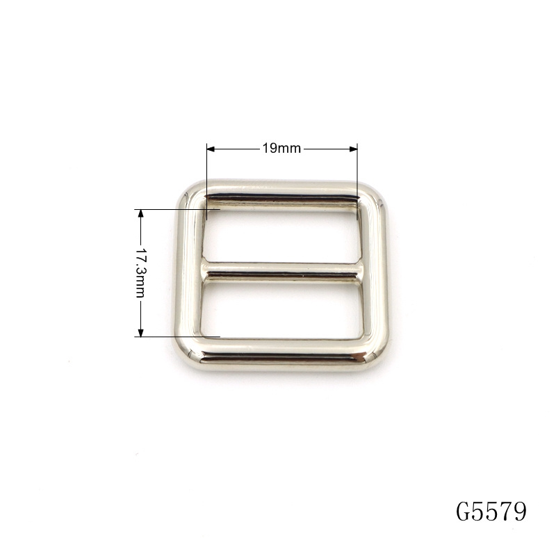 16mm 19mm 25mm Strap Slide Buckle Smooth Polished Metal Triglide Buckle For Bags