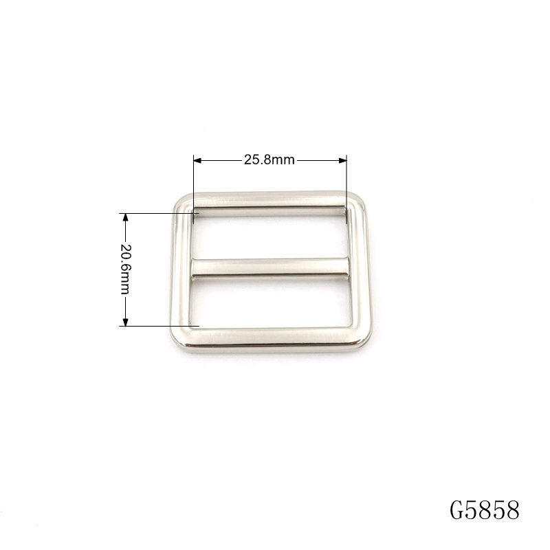 38mm Gold Plated Handbag Hardware Metal Slide Buckle Alloy Triglide Buckle for Bag Making