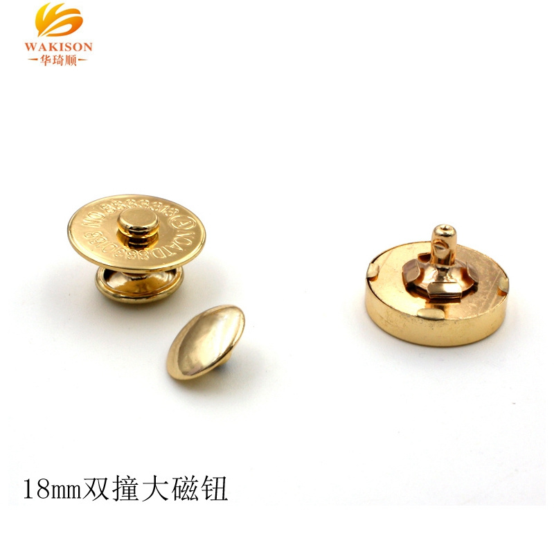 Guangzhou Supplier Factory price 18mm Strong metal magnetic snap buttons for handbags