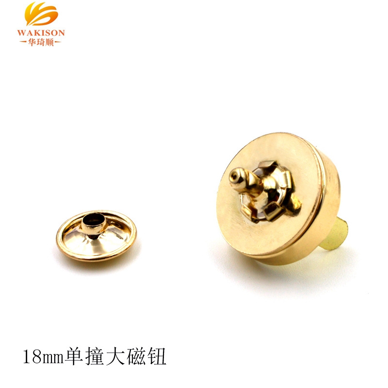 Guangzhou Supplier Factory price 18mm Strong metal magnetic snap buttons for handbags