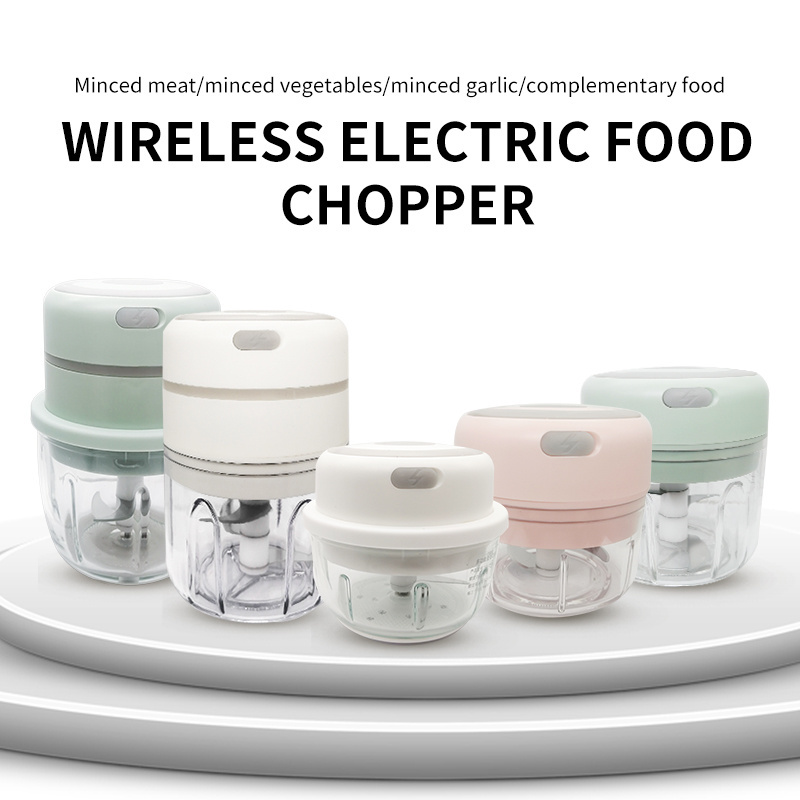 USB Smart Mini Food Processor Portable Electric Garlic Blender Fruit/Vetable Shredder Household Food Preparation