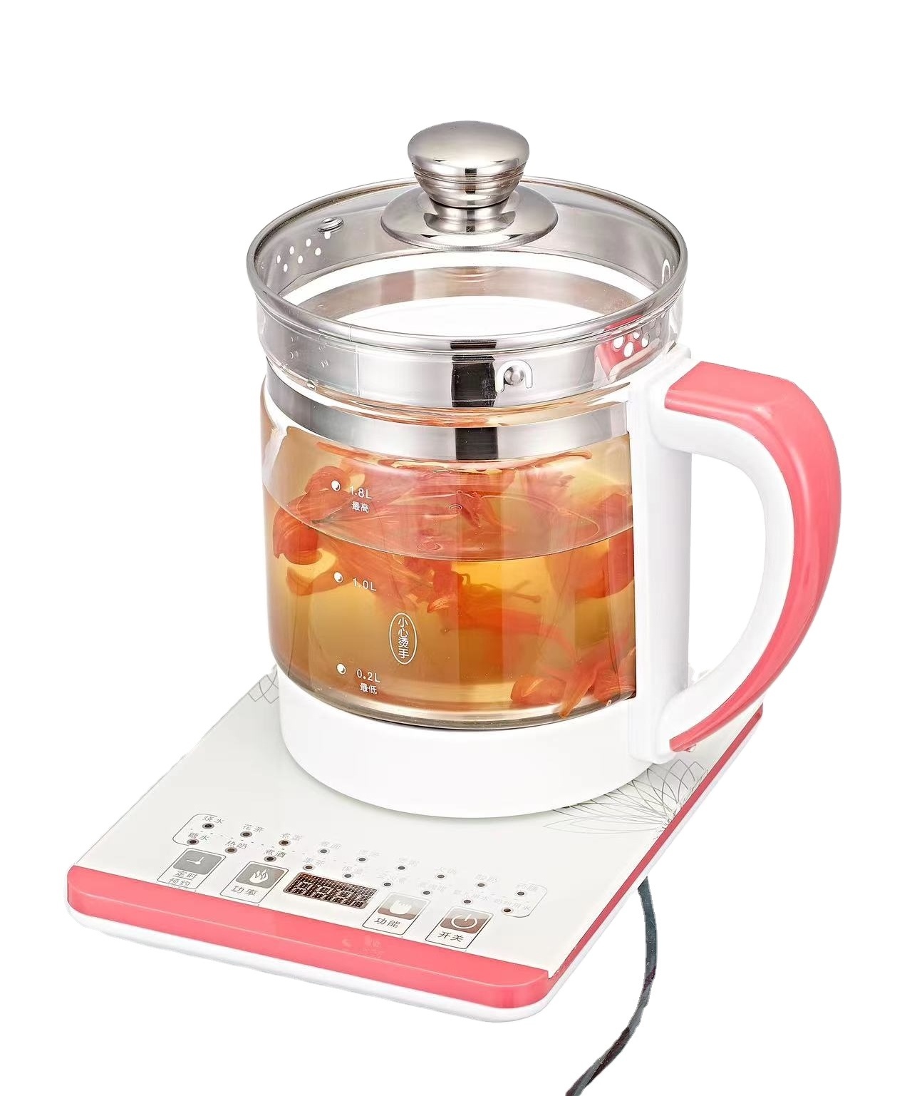 Hot Sale Factory Electric Teapot Fast Heating High Boron Glass Health Pot for Coffee Smart Office Appointment System