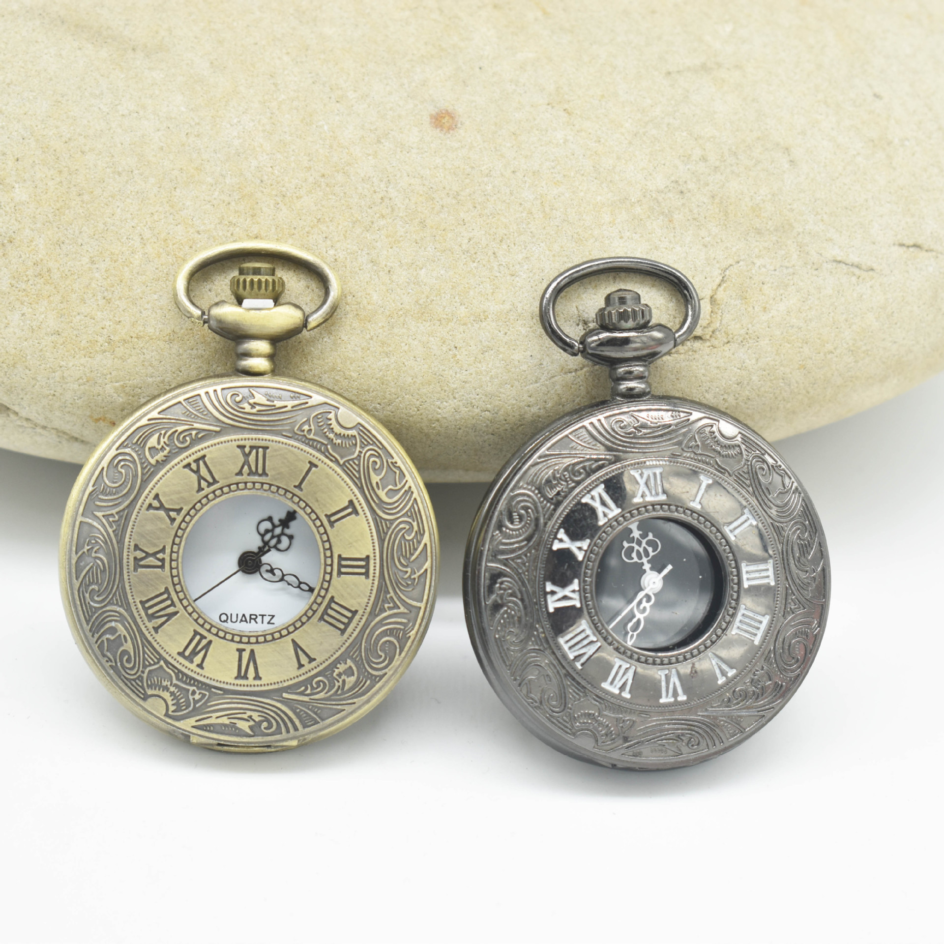 WJ-1616 High Quality Antique Japan Movt Quartz Pocket Watch Japan Movt Custom Logo Pocket Watches