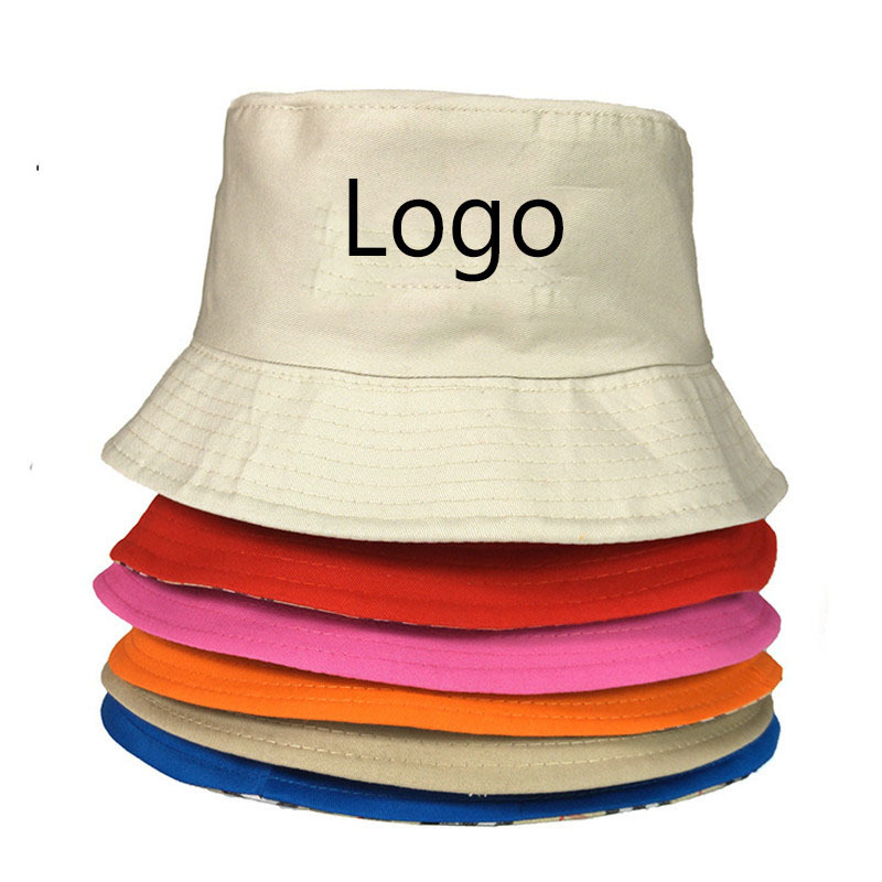 HT-0226 Wholesale Cotton Visor Sun Customized Logo Embroidery Bucket Hat Fisherman Designed Women Custom Bucket Hat