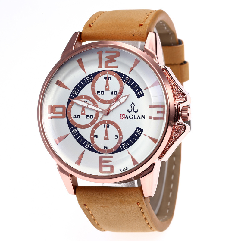 WJ-7950 Yiwu OEM Custom Logo Watches Change Color Blue Face Watch With Black Leather Band 2021 Men Quartz Wrist Watches