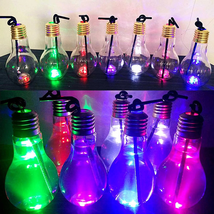 Houseables Fillable Light Bulb Candy Container Plastic Lightbulb Jar for Drinking Party Favors Crafts Decorations Cups