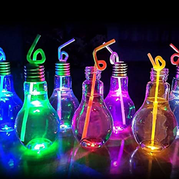 Houseables Fillable Light Bulb Candy Container Plastic Lightbulb Jar for Drinking Party Favors Crafts Decorations Cups