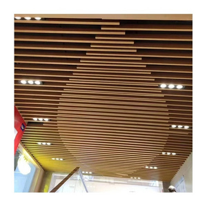 Modern Metal  Decor Materi Ceil Aluminum U Shape Stretch Baffle Ceiling Tiles Metal Suspended Aluminum Ceiling