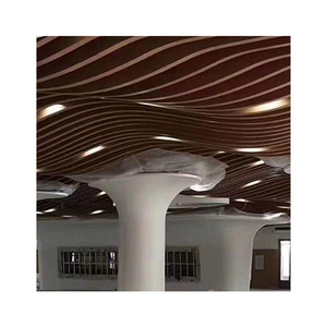 Office Subway Aluminium Stretch Ceiling Strips White U-shaped Aluminum Slat Drop Ceiling Golden Metal Strip Ceiling