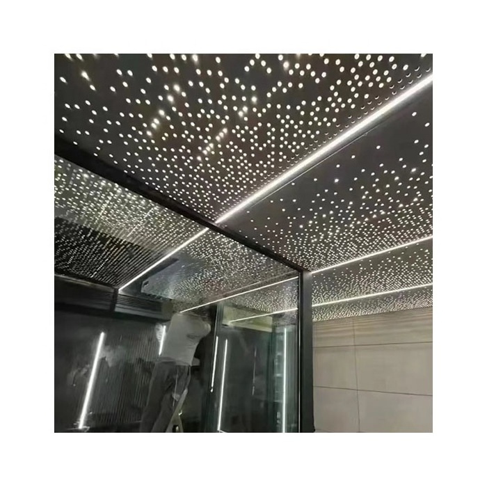 Various Pattern Customized Stainless Steel Carved Decorative Perforated Panel Aluminum Metal Ceiling