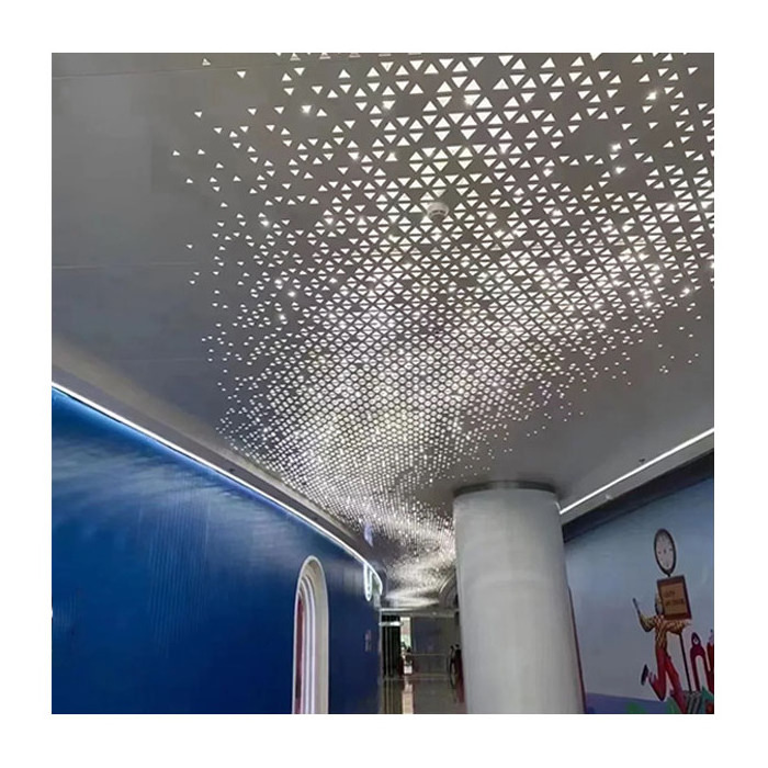 suspended ceiling tile aluminum clip panels  Aluminum False Baffle Ceiling  Decoration Perforated acoustic ceiling panels