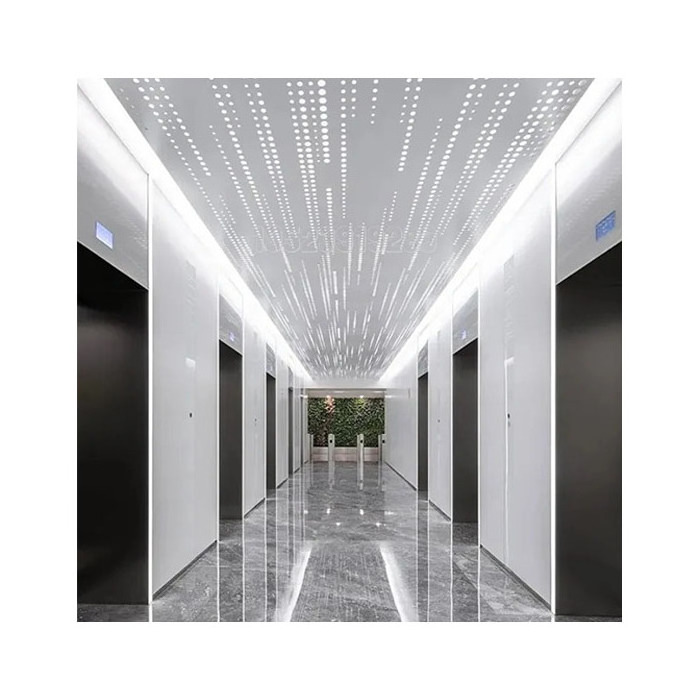 suspended ceiling tile aluminum clip panels  Aluminum False Baffle Ceiling  Decoration Perforated acoustic ceiling panels