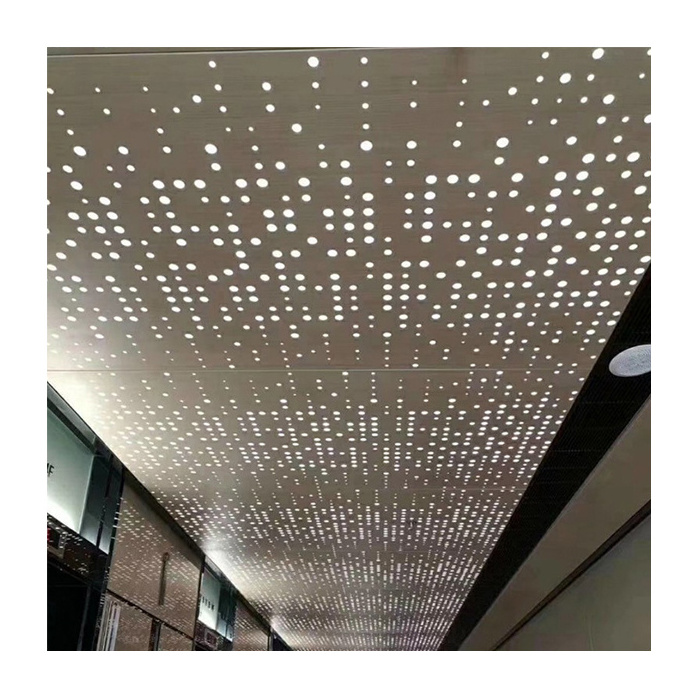 Building Materials Interior Metal Perforation Ceiling Full Perforated Clip In Aluminum Ceiling