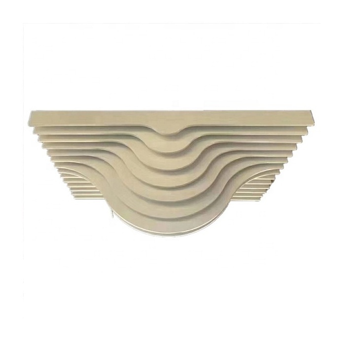 Metal Wavy Square Tube Baffle Ceiling Design Ceiling System Decorative Baffle Linear Aluminum Ceiling Strip