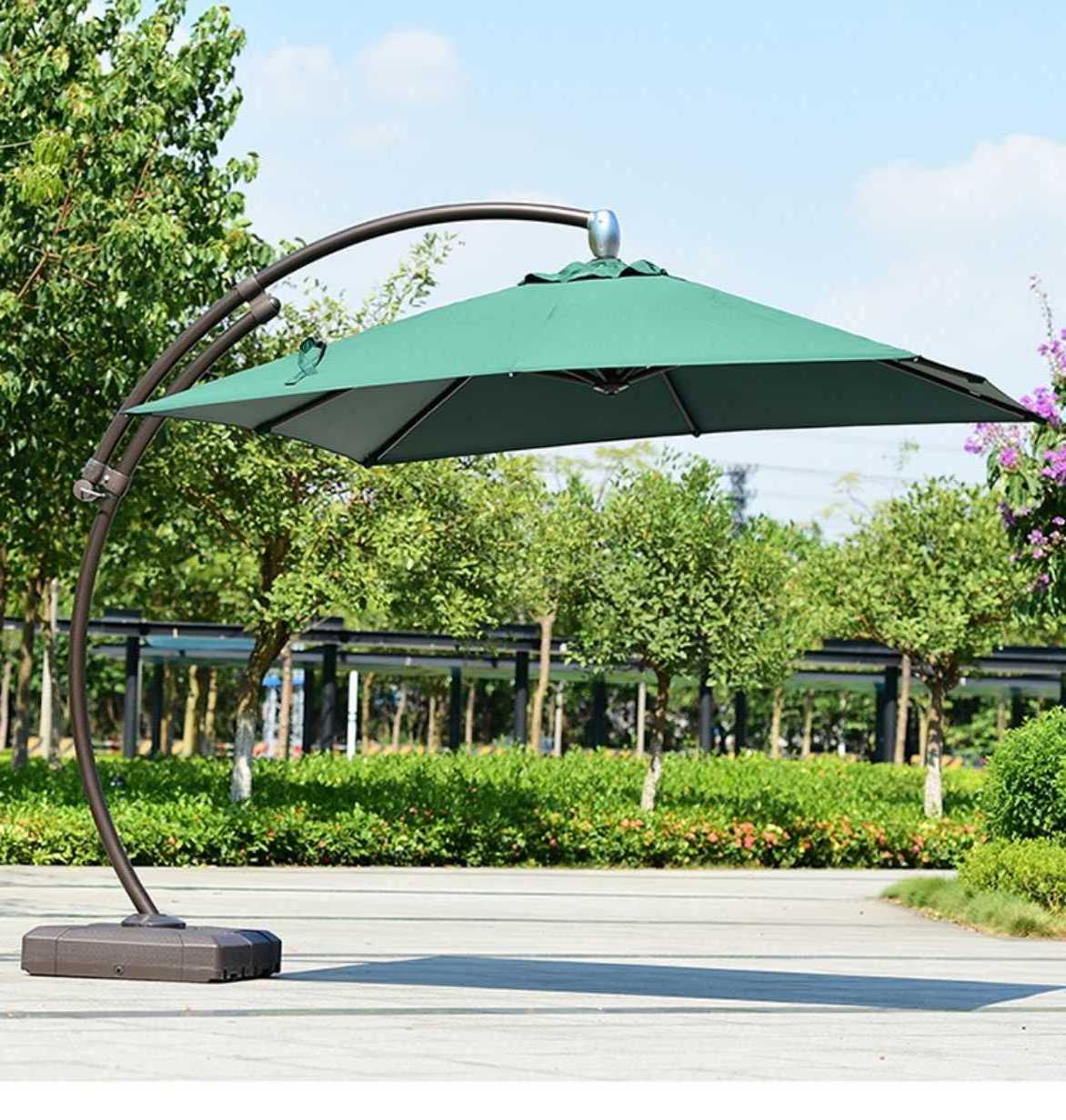 Garden Furniture Umbrella restaurant Sunshade beach umbrella with base  Outdoor poolside Parasol