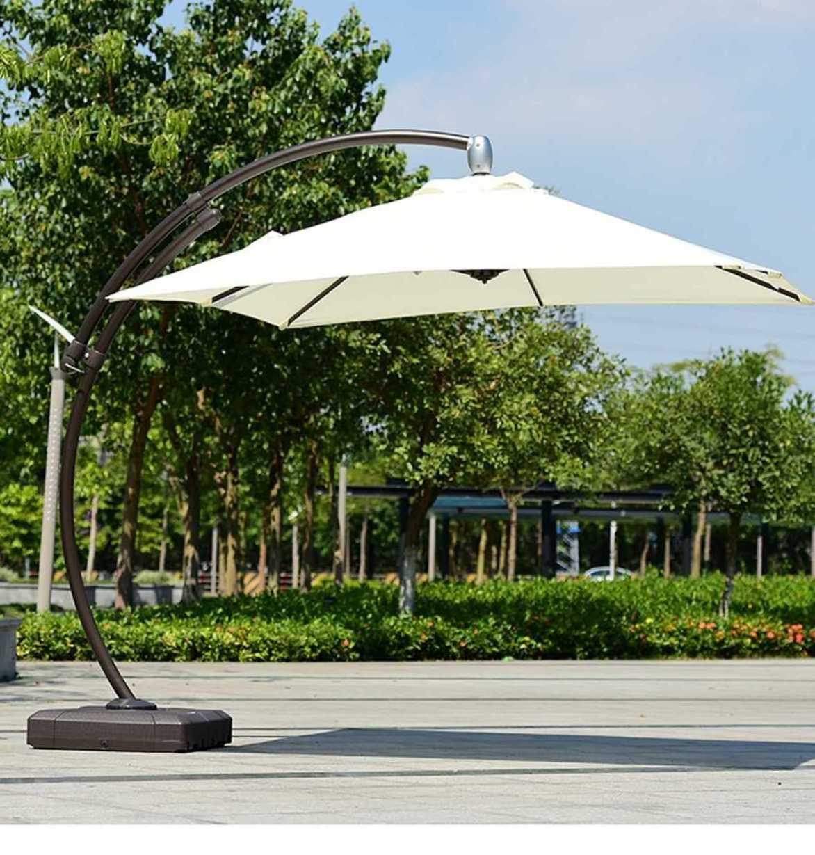 Garden Furniture Umbrella restaurant Sunshade beach umbrella with base  Outdoor poolside Parasol