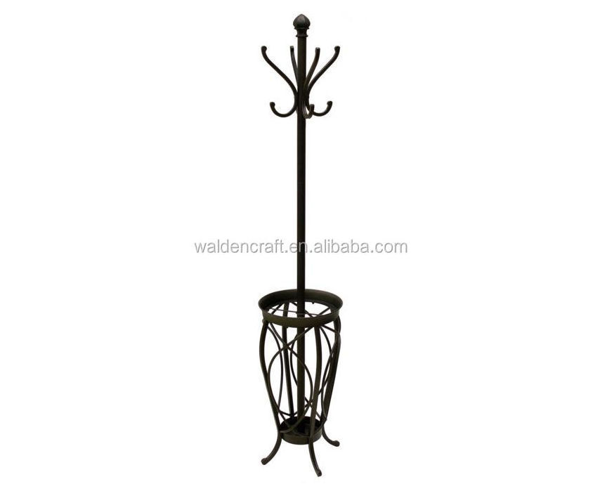 Home Hall Metal Coat Rack Hanger Hat Tree Hook Hooks Umbrella Holder Stand