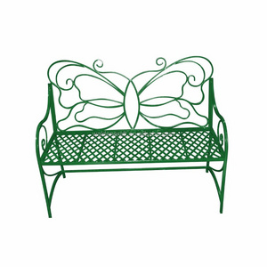 Outdoor butterfly corner iron garden bench seating