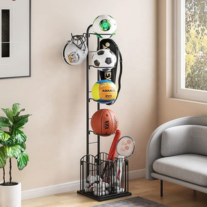 Sports Storage Organizer Ball Storage Garage Metal Standing Storage Rack