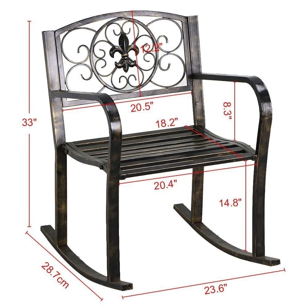 Rocker Rocking Chair Deck Seat Backyard Glider