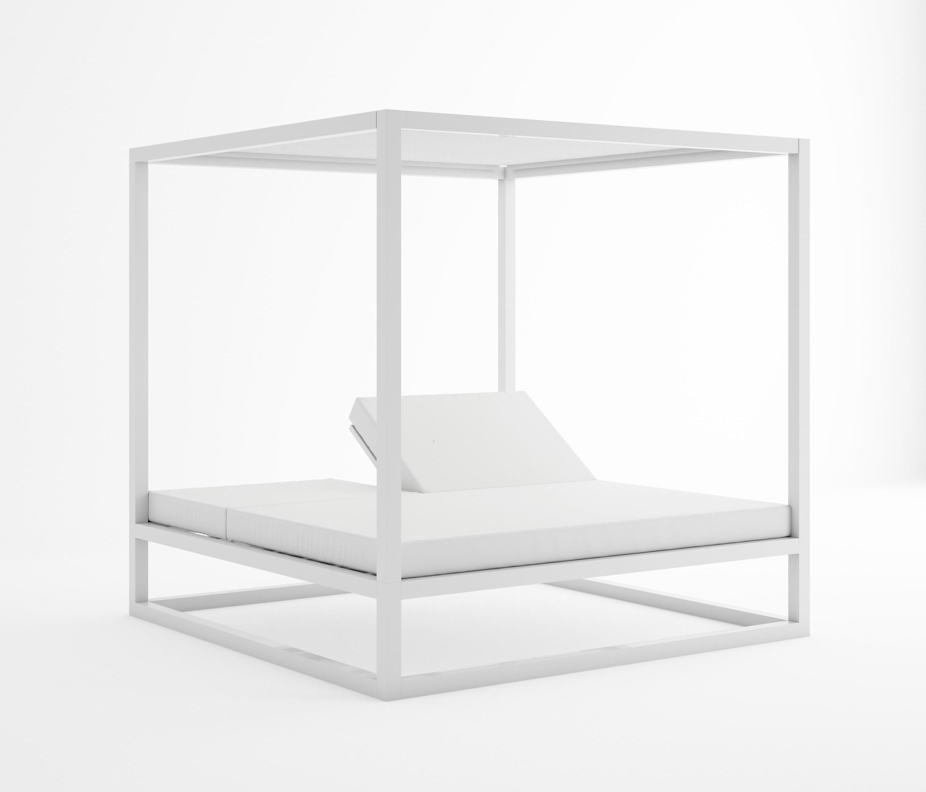 Modern patio leisure aluminum daybed outdoor patio poolside metal cabana daybed