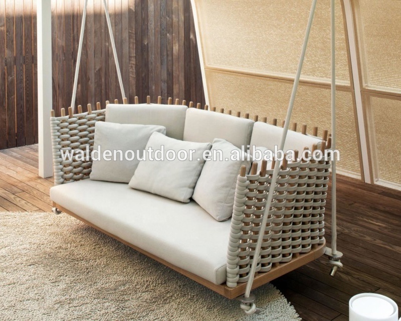 Walden New Outdoor Rattan Hanging chair Garden Double Swing Chair (DH-X1009)