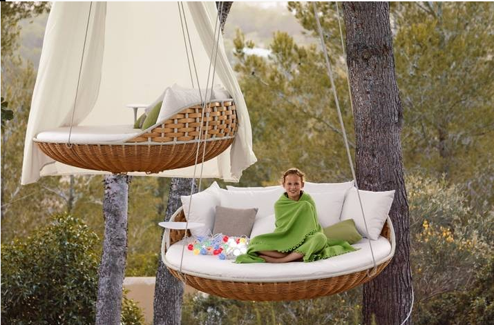 Modern patio swing with canopy garden swing outdoor hanging swingchair