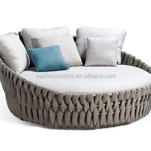 Hot sale outdoor round rattan daybed (DH-X1003)