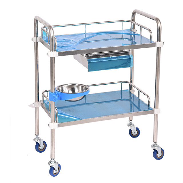 Wholesale Customizable Hospital  Medicine Stainless Steel Dressing Trolley