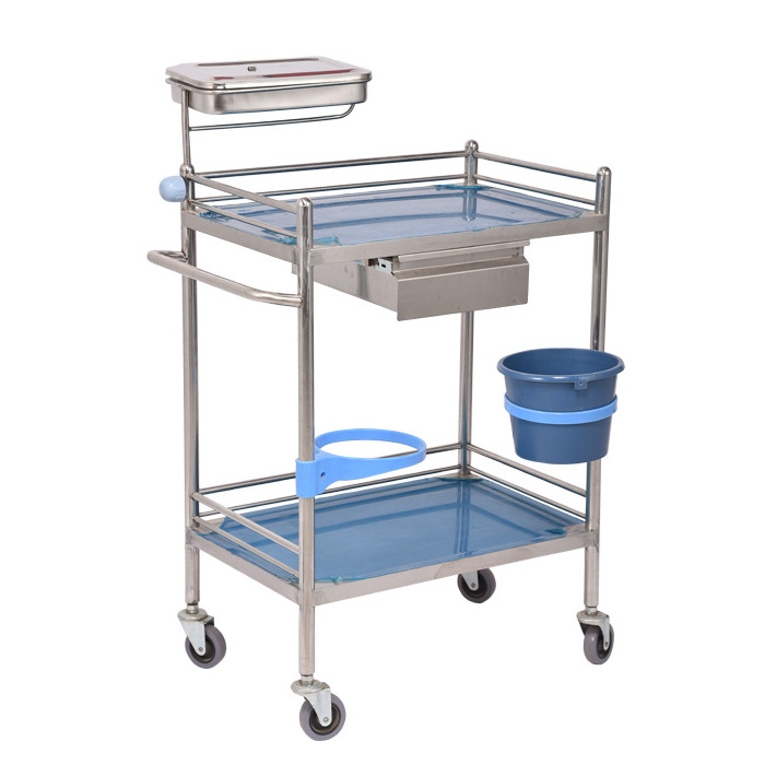 Wholesale Customizable Hospital  Medicine Stainless Steel Dressing Trolley