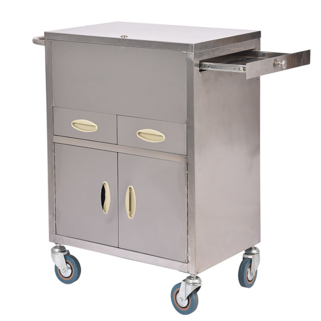 Wholesale Customizable Hospital  Medicine Stainless Steel Dressing Trolley