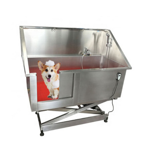 Pet Electric Lifting Stainless Steel Bathtub Dog Grooming Bath for automatic adjustment