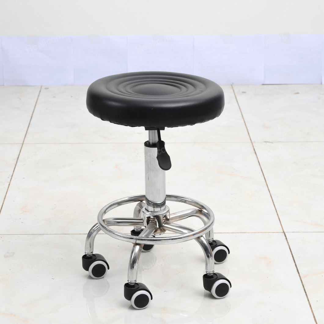 Hospital Stainless Steel Cheap Height Adjustable Doctor Stool Laboratory Chair Mobile With Wheels For Sales