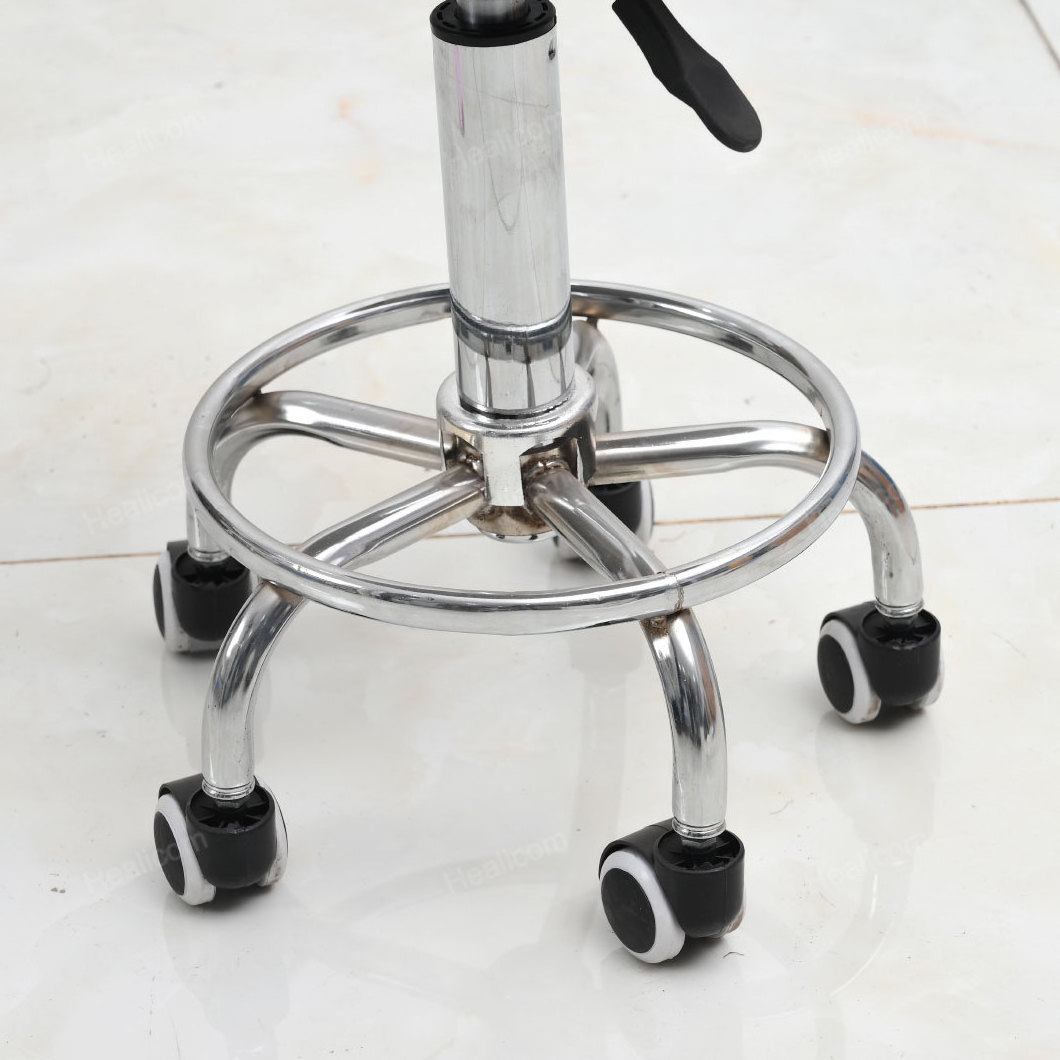 Hospital Stainless Steel Cheap Height Adjustable Doctor Stool Laboratory Chair Mobile With Wheels For Sales