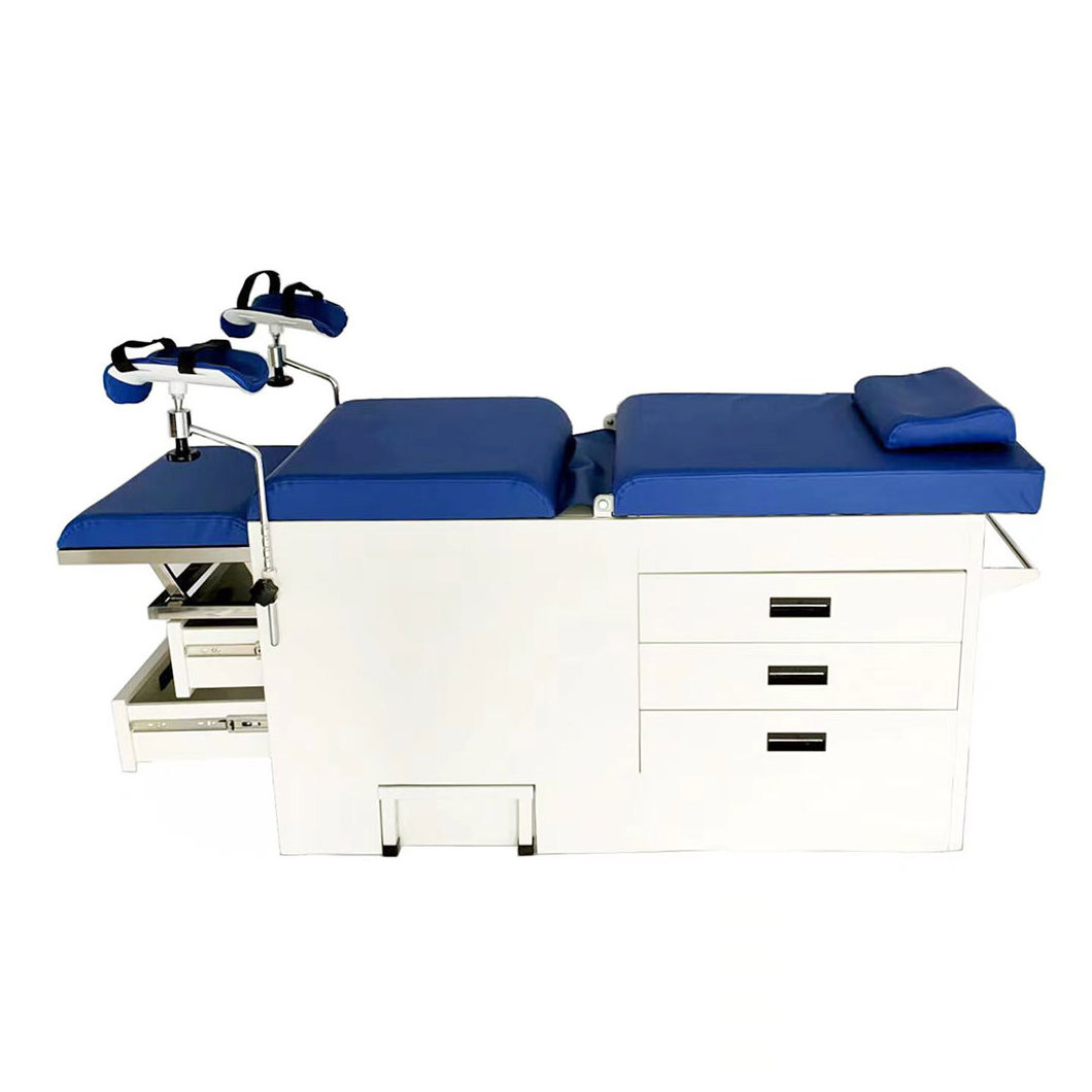 Hospital Adjustable Patient Examination Delivery Bed Gynecological Exam Table With Drawers Gyno Exam Table