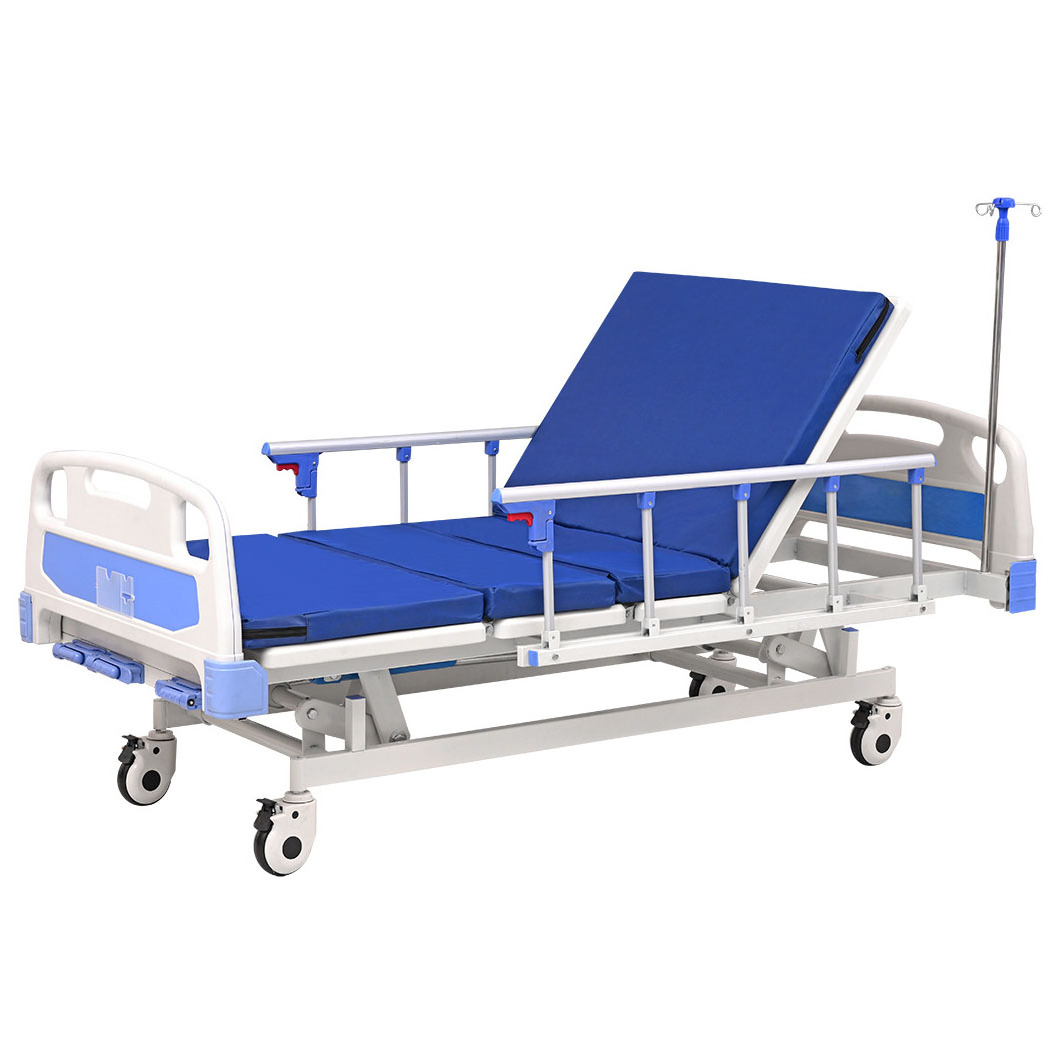 Hospital Furniture Clinic Patient 3 crank ICU Medical Nursing Care Bed with ABS fire-proof panel