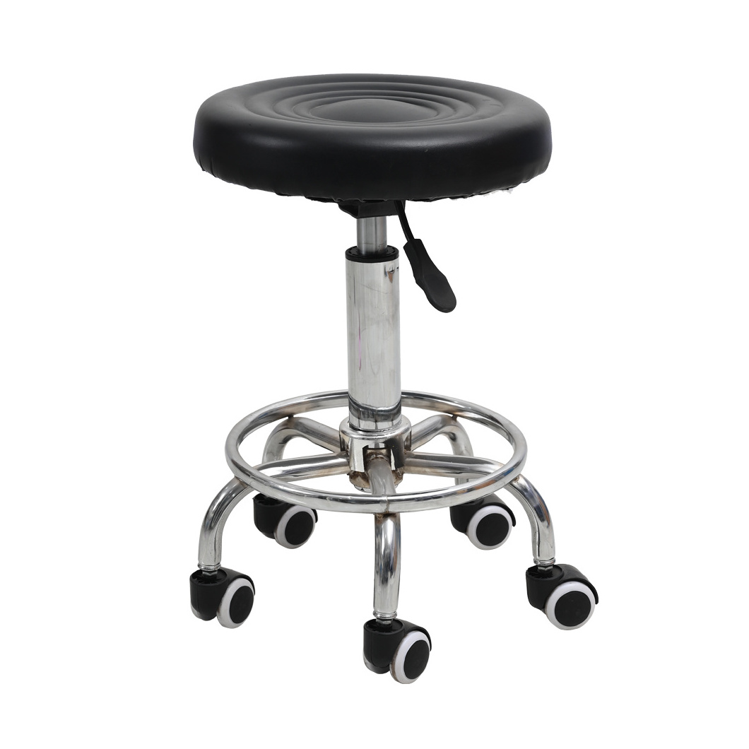 Hospital Stainless Steel Cheap Height Adjustable Doctor Stool Laboratory Chair Mobile With Wheels For Sales