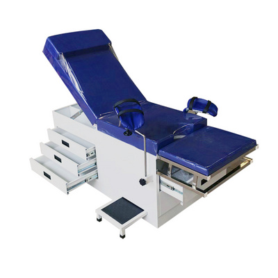 Hospital Adjustable Patient Examination Delivery Bed Gynecological Exam Table With Drawers Gyno Exam Table