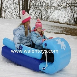 PVC Inflatable snow sledge,inflatable snow skiing tube stable snow tube