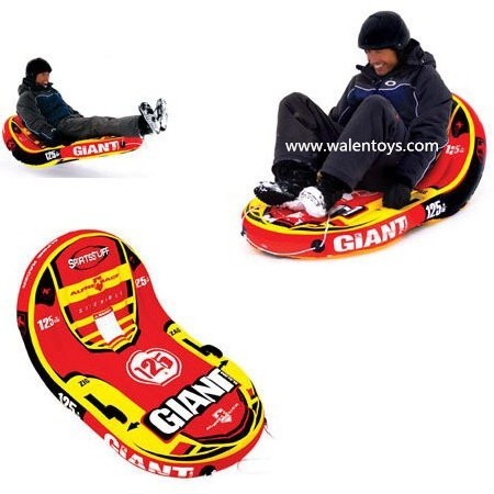 PVC Inflatable snow sledge,inflatable snow skiing tube stable snow tube