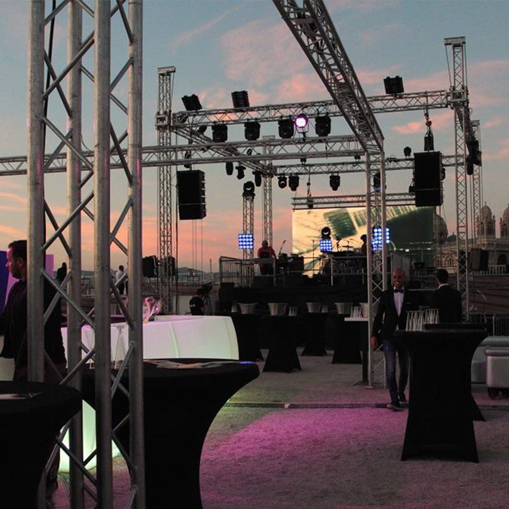 Aluminum Display Truss Event Stage Lighting Roof Truss TUV Certificated DJ Moving Head Lighting Bar Stand Square Truss