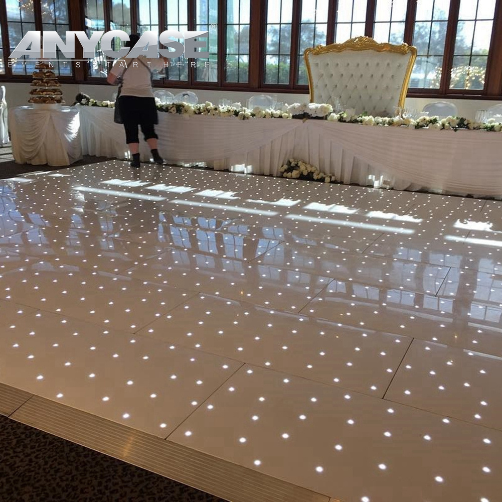 ANYCASE Cheap Price Wireless Control Podium Dance Party  floor led starlit dance floor for party