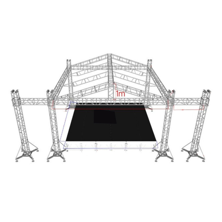 Outdoor Concert Event Show Spigot Truss Aluminum Stage Speaker Truss With Wings