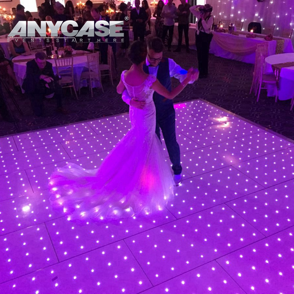 ANYCASE Cheap Price Wireless Control Podium Dance Party  floor led starlit dance floor for party