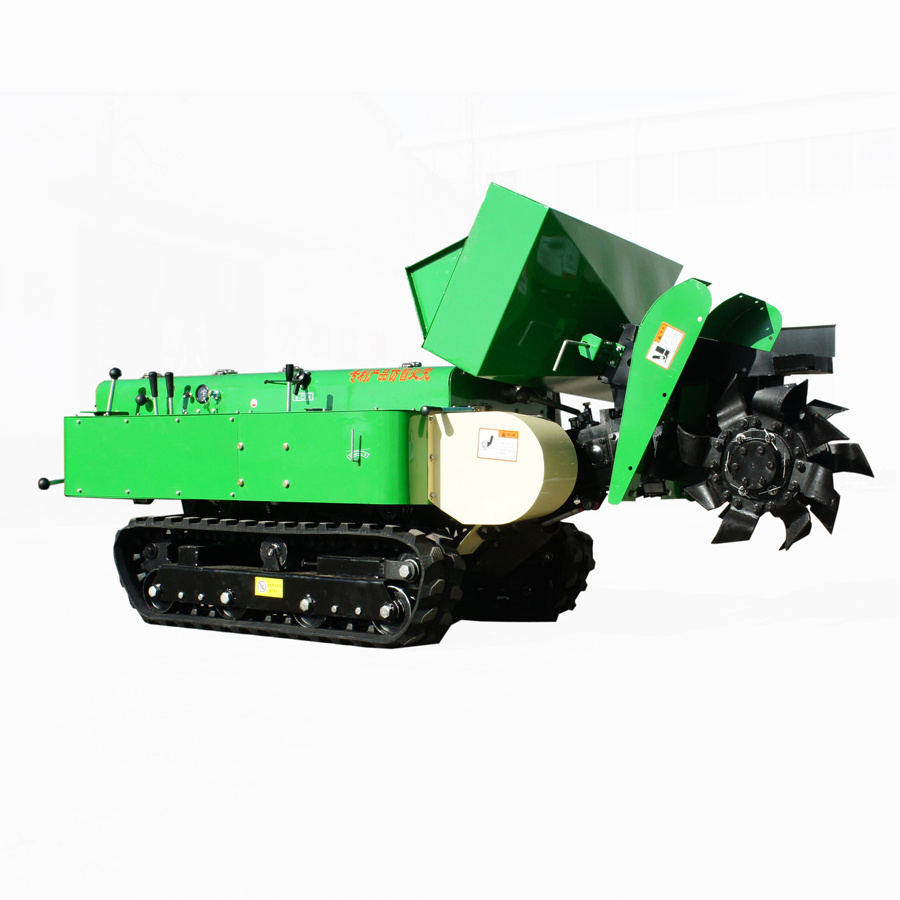 mini crawler farm diesel engine tractor with air blast sprayer