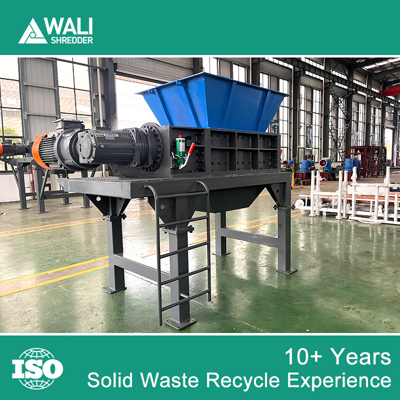 industrial can crusher scrap metal crusher wood pallet recycling double shaft shredder