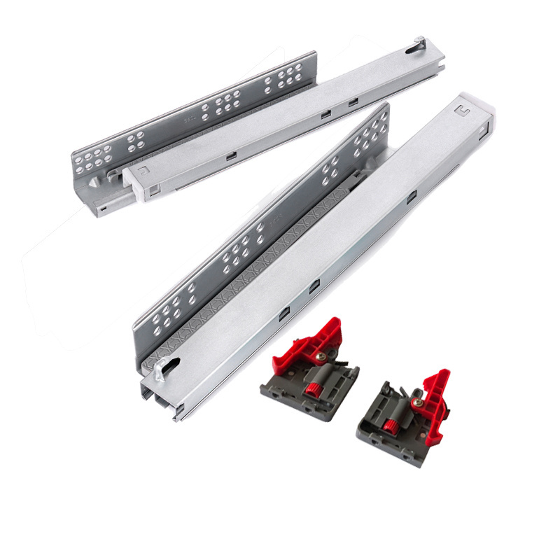 400mm Undermount Drawer Slides Soft Close Full Extension 1D Clips Hidden Undermount Drawer Slides For Kitchen