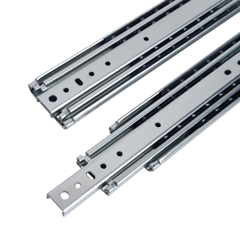 Heavy Duty 76mm Full Extension Steel Drawer Slide Rail Ball Bearing Load 220KG without Lock for RV & Gym Use