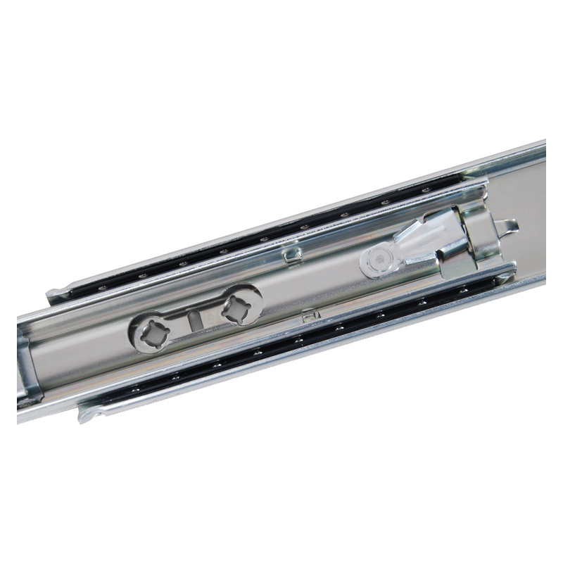 53mm Heavy Duty Slide Rails Locking Drawer Runners With Lock Full Extension Ball Bearing Tool Box Slide Rails