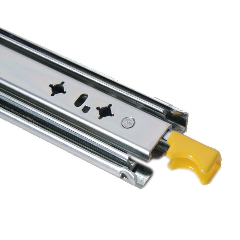 53mm Heavy Duty Slide Rails Locking Drawer Runners With Lock Full Extension Ball Bearing Tool Box Slide Rails